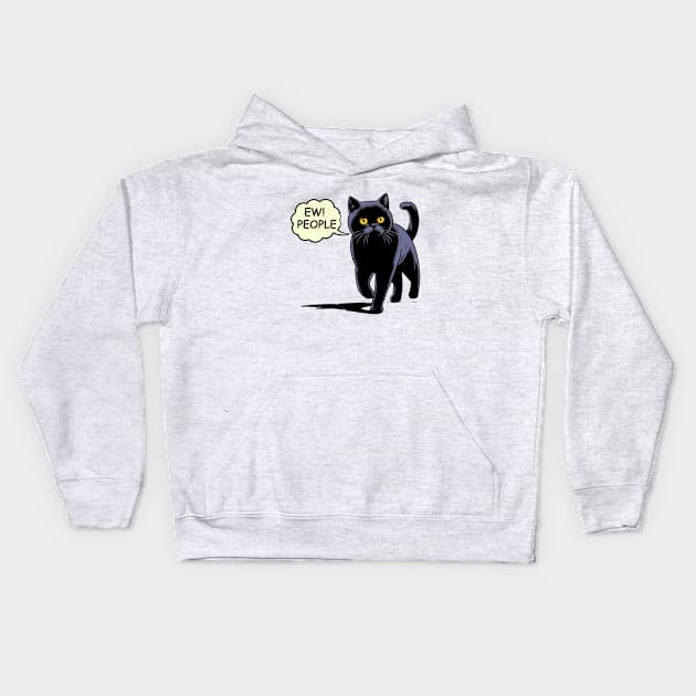 Ew People Cat Kids Hoodie by 80s Pop Night